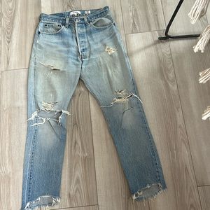 Re/Done High-Rise destroyed jeans size 26